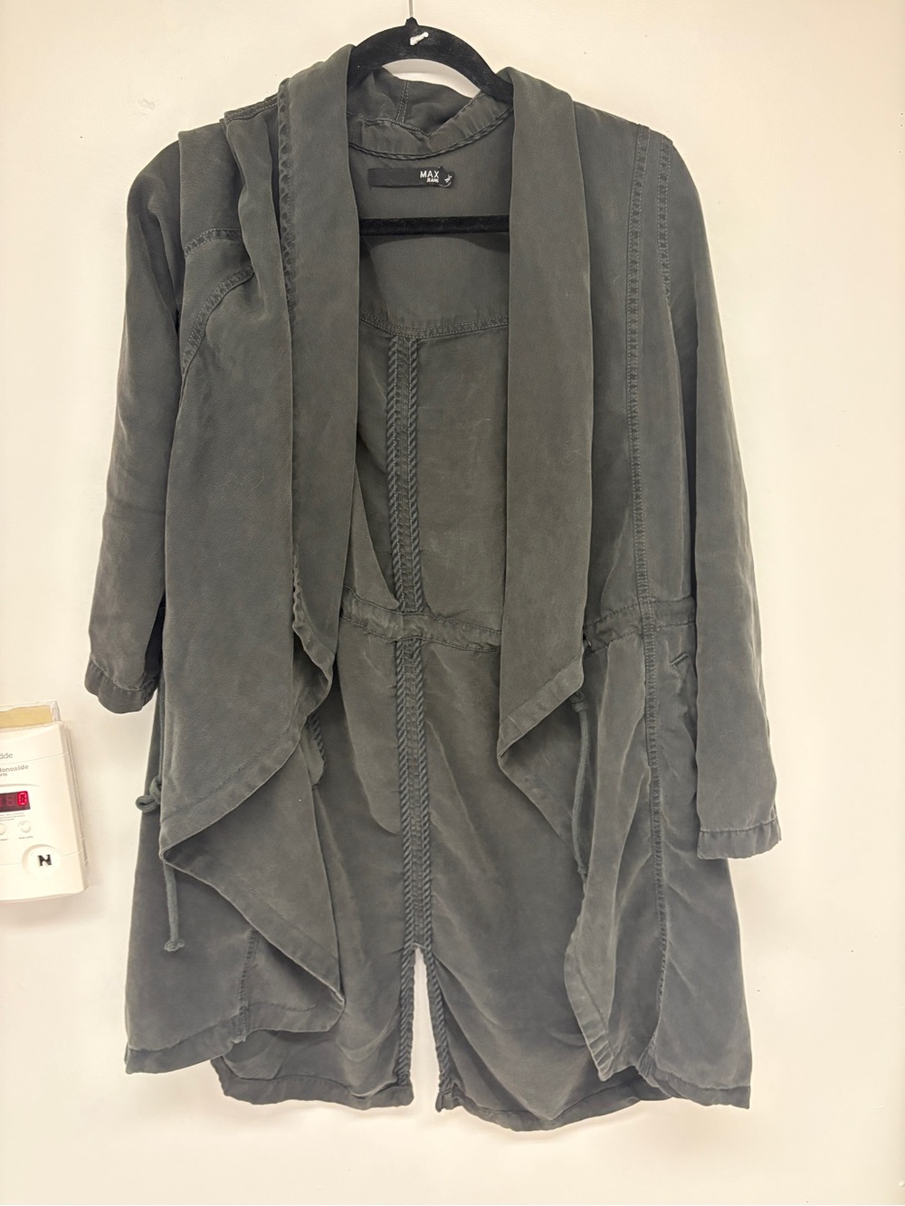 Max Jeans Draped Front Tencel Jacket Cardigan Sz L